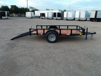 New 2025 J&C TRAILERS 5x10 Utility Trailer / ATV / Golf Cart Trailer / Wrap Tongue / 4ft Ramp Gate / 2" Bulldog Coupler
