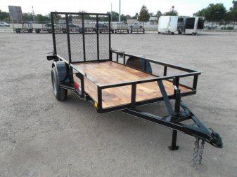 New 2025 J&C TRAILERS 5x10 Utility Trailer / ATV / Golf Cart Trailer / Wrap Tongue / 4ft Ramp Gate / 2" Bulldog Coupler