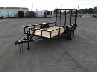 New 2025 J&C TRAILERS 5x10 Utility Trailer / ATV / Golf Cart Trailer / Wrap Tongue / 4ft Ramp Gate / 2" Bulldog Coupler