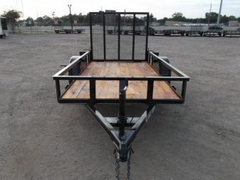 New 2025 J&C TRAILERS 5x10 Utility Trailer / ATV / Golf Cart Trailer / Wrap Tongue / 4ft Ramp Gate / 2" Bulldog Coupler