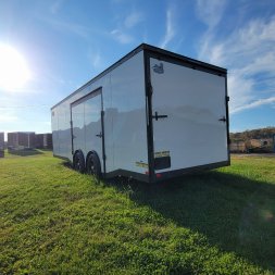 New 2025 Covered Wagon Trailers 8.5X24 TA3 7' SPLIT, WHITE Car / Racing Trailer