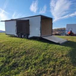 New 2025 Covered Wagon Trailers 8.5X24 TA3 7' SPLIT, WHITE Car / Racing Trailer