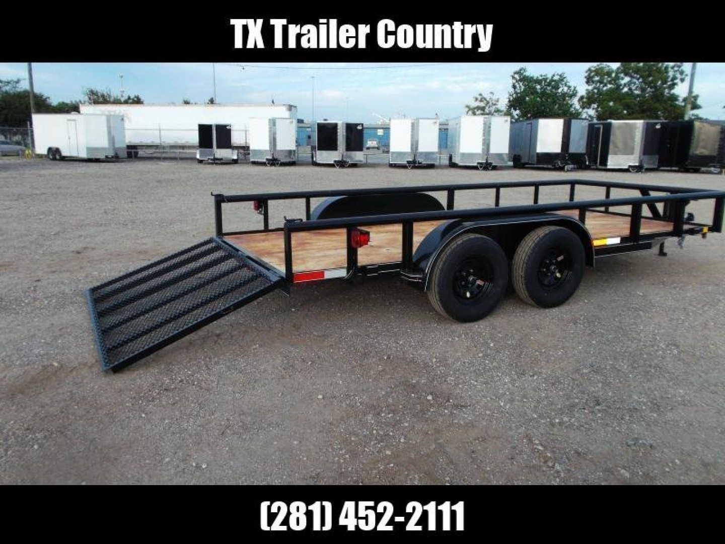 New 2025 J&C TRAILERS 83x14 Tandem Axle Utility Trailer / Pipetop / 4ft Ramp Gate / Electric Brakes / 2" Bulldog Coupler