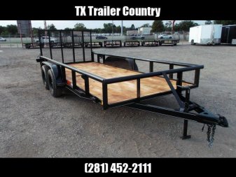 New 2025 J&C TRAILERS 83x14 Tandem Axle Utility Trailer / Pipetop / 4ft Ramp Gate / Electric Brakes / 2" Bulldog Coupler
