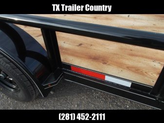 New 2025 J&C TRAILERS 83x14 Tandem Axle Utility Trailer / Pipetop / 4ft Ramp Gate / Electric Brakes / 2" Bulldog Coupler