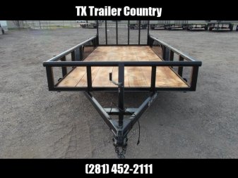 New 2025 J&C TRAILERS 83x14 Tandem Axle Utility Trailer / Pipetop / 4ft Ramp Gate / Electric Brakes / 2" Bulldog Coupler
