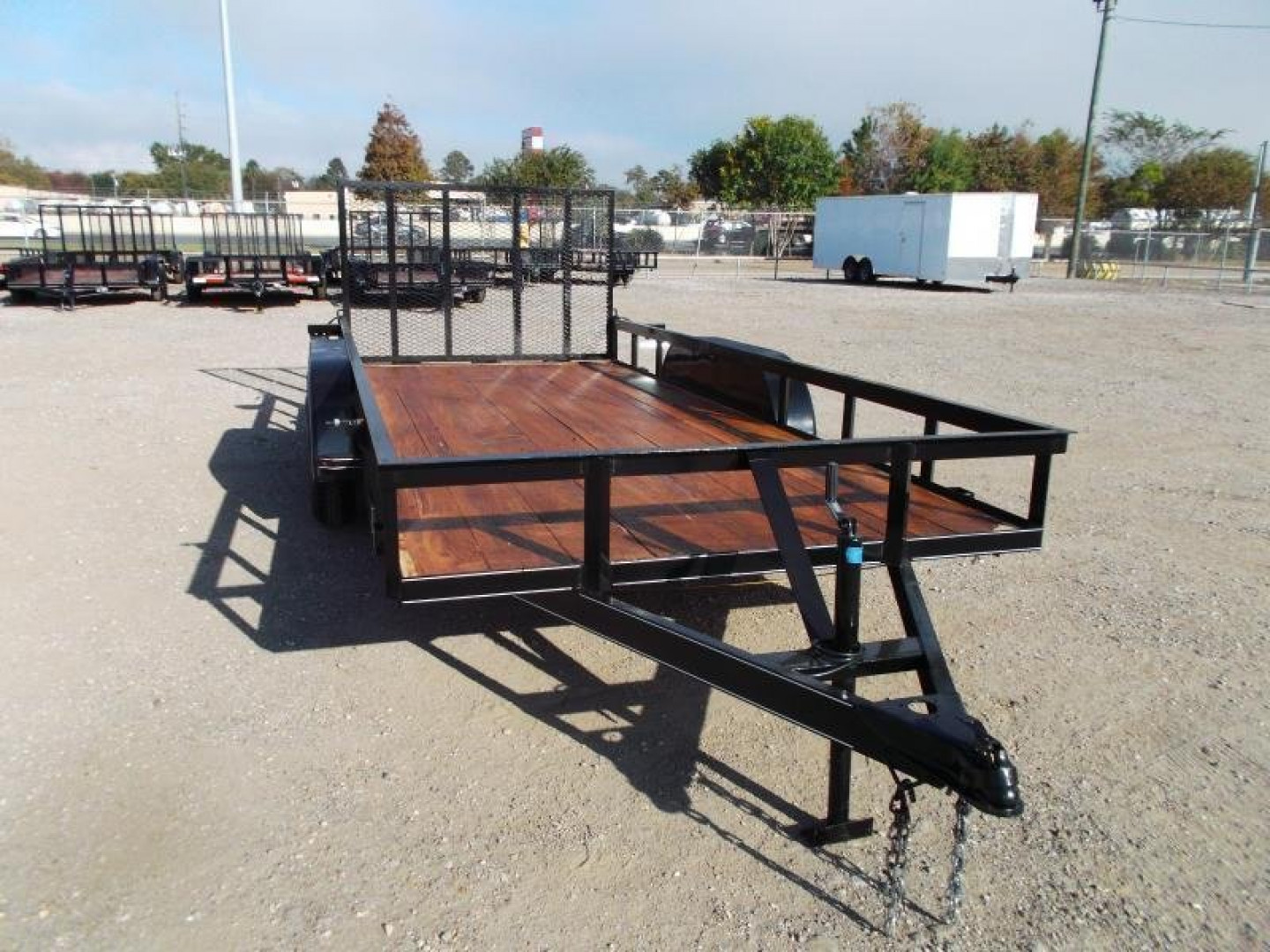 New 2025 J&C TRAILERS 77x16 Tandem Axle Utility Trailer / Lowboy Trailer / 2" Bulldog Coupler / 4ft Ramp Gate / Electric Brakes