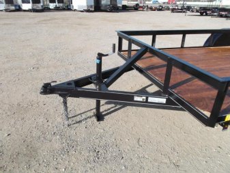 New 2025 J&C TRAILERS 77x16 Tandem Axle Utility Trailer / Lowboy Trailer / 2" Bulldog Coupler / 4ft Ramp Gate / Electric Brakes