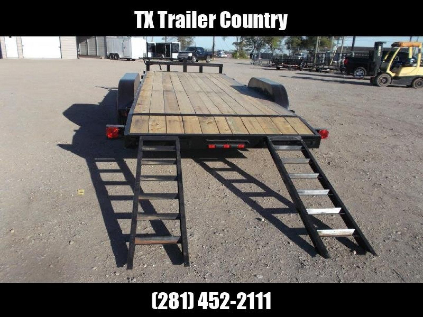 New 2025 J&C Trailers 83x20 Tandem Axle 14K Car Hauler / Equipment Trailer / Flat Deck / 7000# Axles / 10K Jack / 2ft Dovetail / 5ft C-Channel Ramps