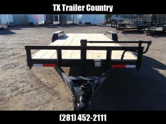 New 2025 J&C Trailers 83x20 Tandem Axle 14K Car Hauler / Equipment Trailer / Flat Deck / 7000# Axles / 10K Jack / 2ft Dovetail / 5ft C-Channel Ramps