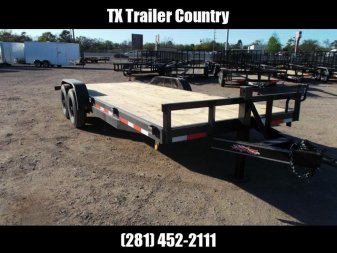 New 2025 J&C Trailers 83x20 Tandem Axle 14K Car Hauler / Equipment Trailer / Flat Deck / 7000# Axles / 10K Jack / 2ft Dovetail / 5ft C-Channel Ramps
