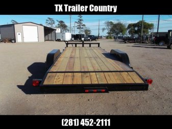 New 2025 J&C Trailers 83x20 Tandem Axle 14K Car Hauler / Equipment Trailer / Flat Deck / 7000# Axles / 10K Jack / 2ft Dovetail / 5ft C-Channel Ramps