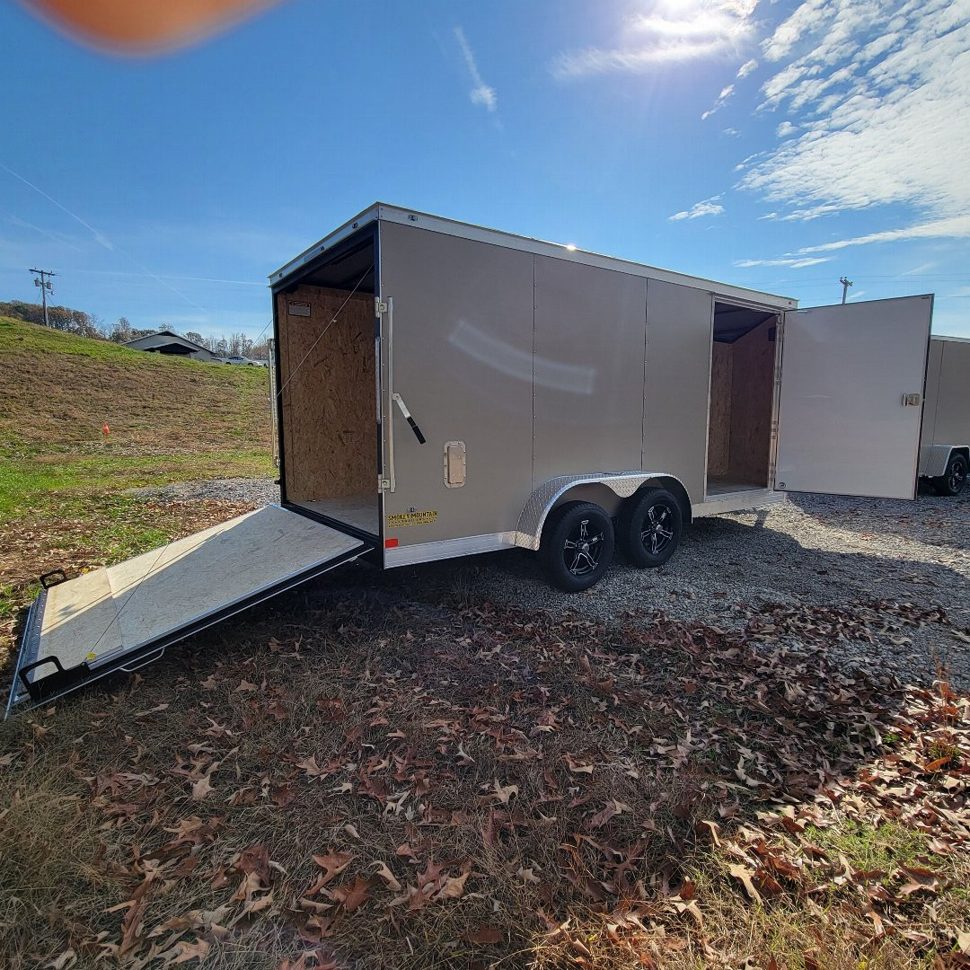 New 2025 Covered Wagon Trailers 7X16 TA 2 D-RINGS Cargo / Enclosed Trailer