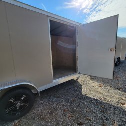 New 2025 Covered Wagon Trailers 7X16 TA 2 D-RINGS Cargo / Enclosed Trailer