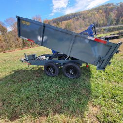 New 2025 P & T Trailers 6X10 TA DUMP 3WAY GATE Dump Trailer