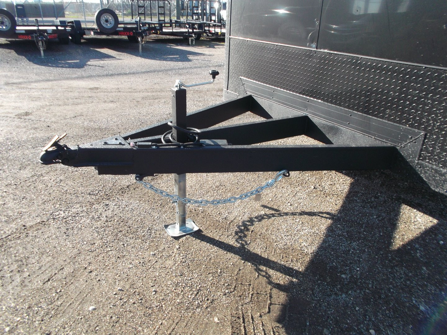 New 2025 COVERED WAGON 8.5x28 Race Trailer / Cargo Trailer / XXL Package / 7'6" Interior Height / Split 7000# Torsion Axles / Heavy Duty Extra Wide Ramp / .080 Black Poly Core / Rear Spoiler w/ LEDS / Side Wall Escape Door / Mag Wheels / Black Out Package