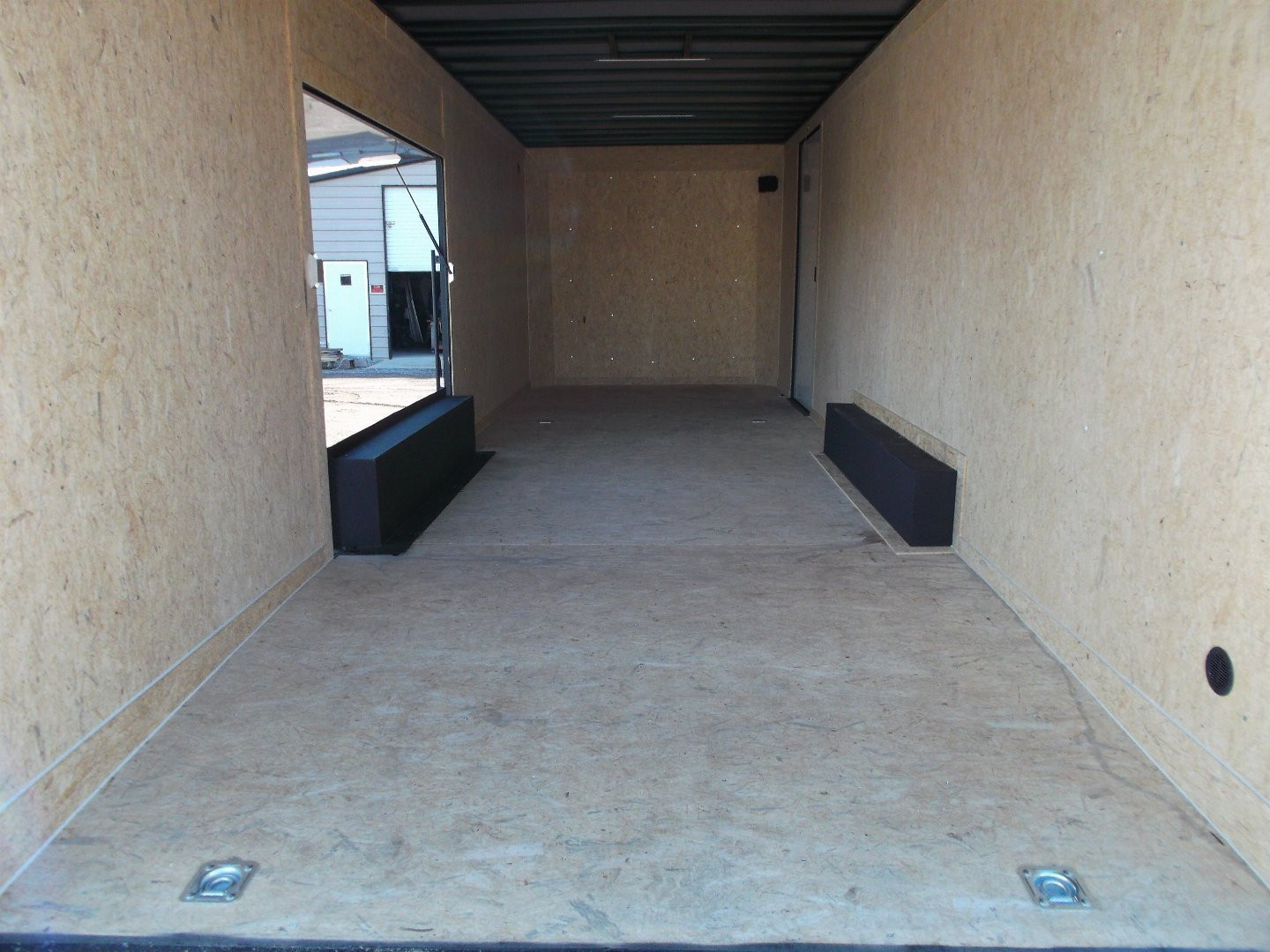 New 2025 COVERED WAGON 8.5x28 Race Trailer / Cargo Trailer / XXL Package / 7'6" Interior Height / Split 7000# Torsion Axles / Heavy Duty Extra Wide Ramp / .080 Black Poly Core / Rear Spoiler w/ LEDS / Side Wall Escape Door / Mag Wheels / Black Out Package