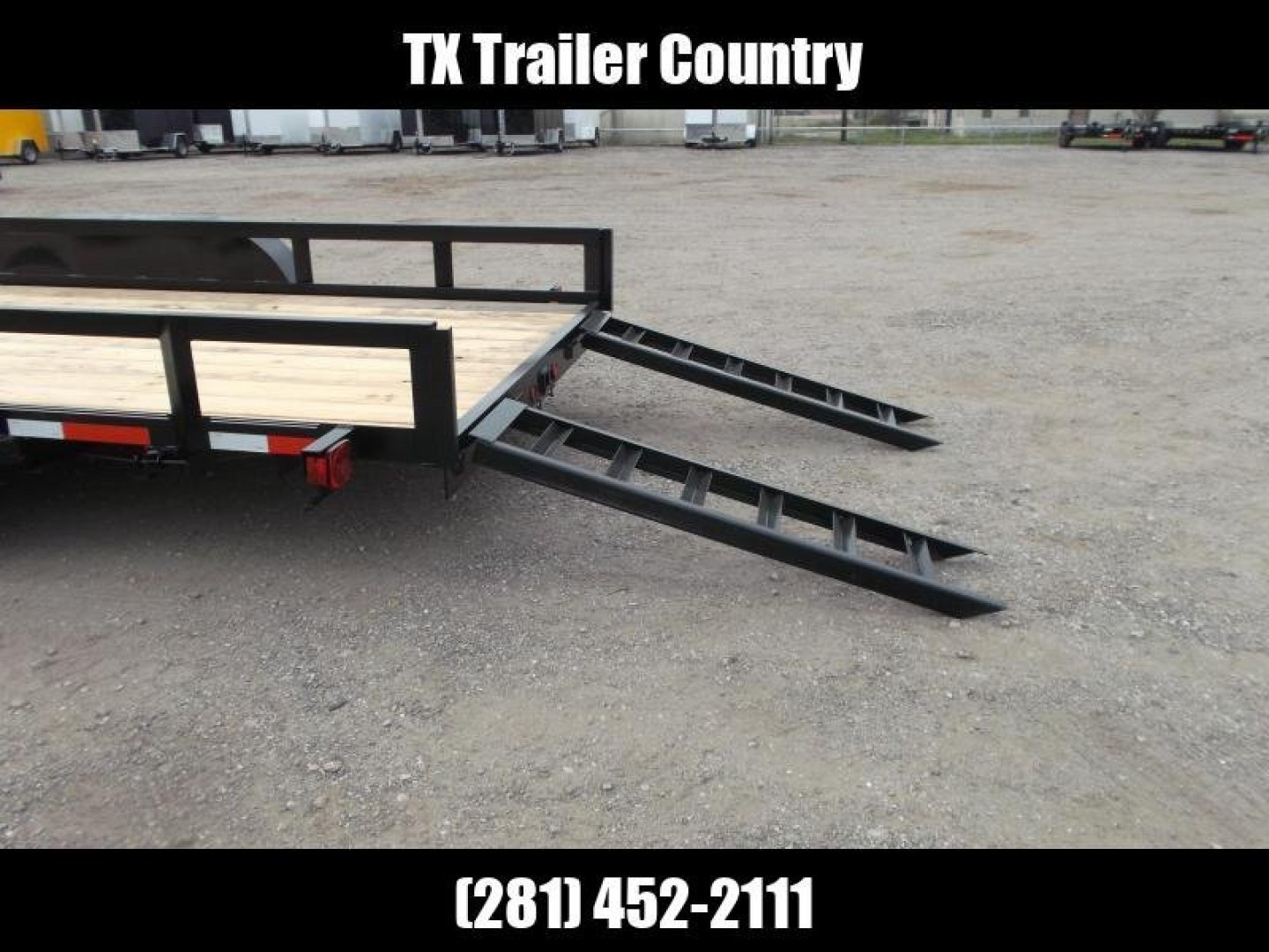 New 2025 LONGHORN TRAILERS 83x20 Utility Trailer / Lowboy Trailer / 5200# Axles / Brakes / 5ft C-Channel Ramps