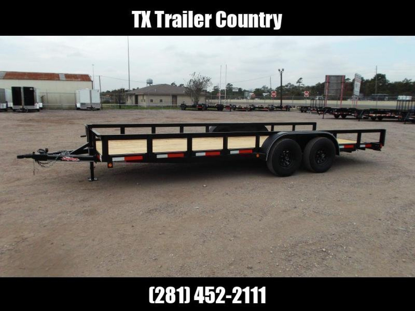 New 2025 LONGHORN TRAILERS 83x20 Utility Trailer / Lowboy Trailer / 5200# Axles / Brakes / 5ft C-Channel Ramps