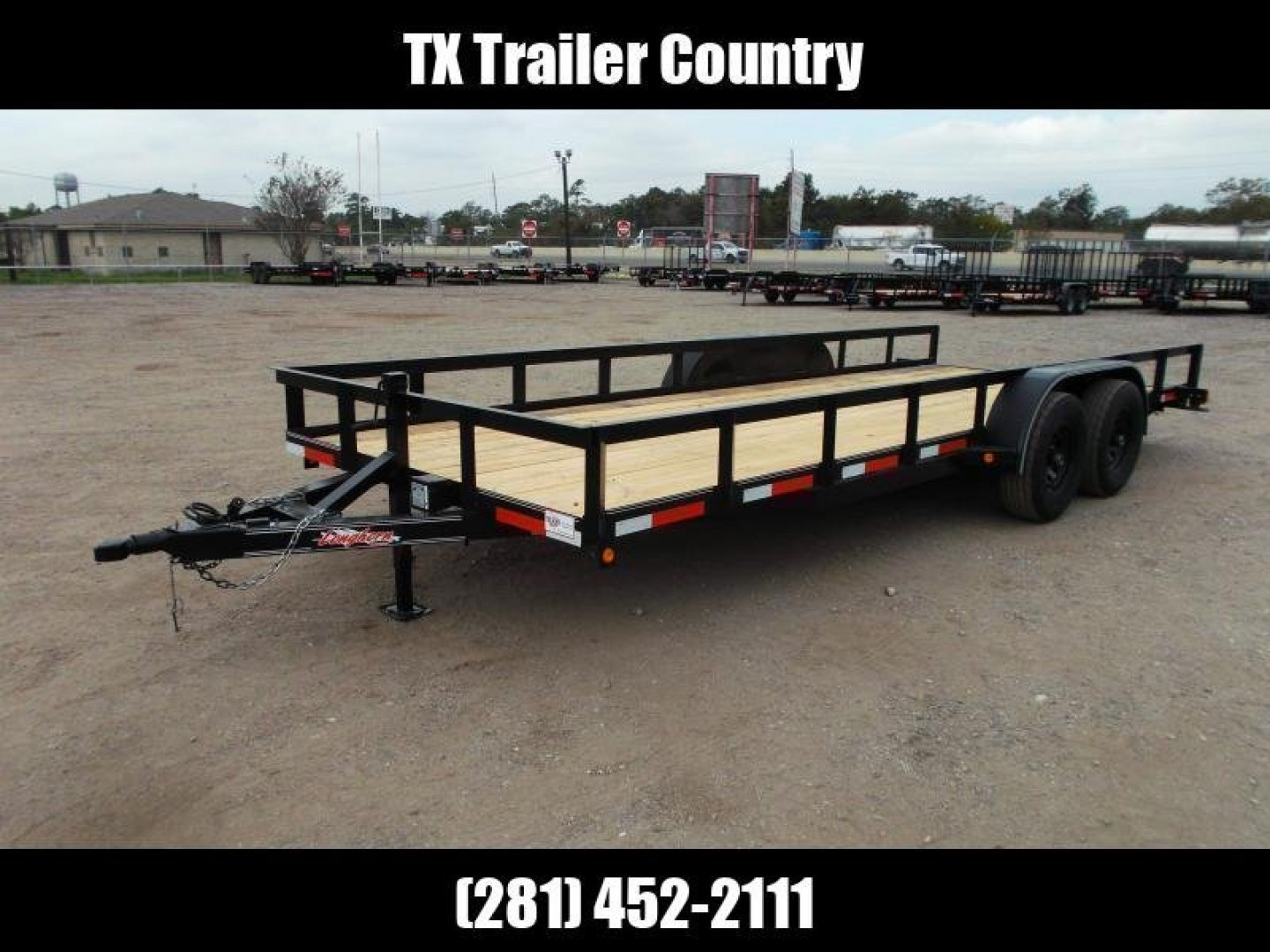 New 2025 LONGHORN TRAILERS 83x20 Utility Trailer / Lowboy Trailer / 5200# Axles / Brakes / 5ft C-Channel Ramps