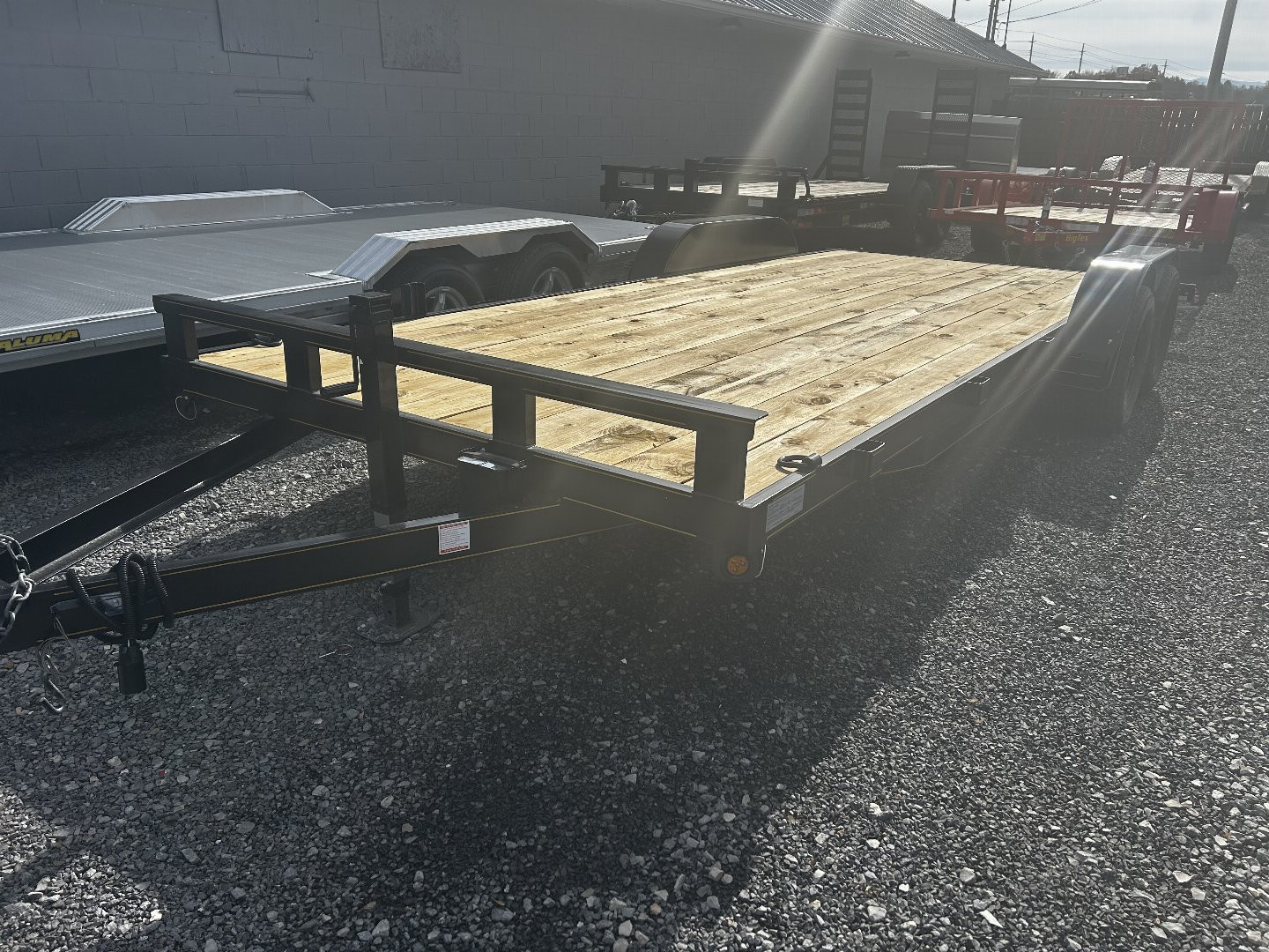 New 2024 P & T Trailers 7K 17+3 CARHAULER WOOD FENDER 7K JACK R R Dump Trailer