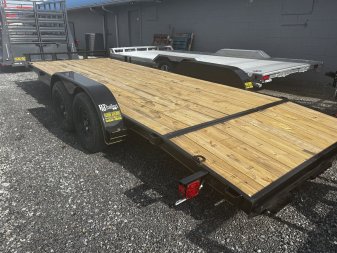 New 2024 P & T Trailers 7K 17+3 CARHAULER WOOD FENDER 7K JACK R R Dump Trailer