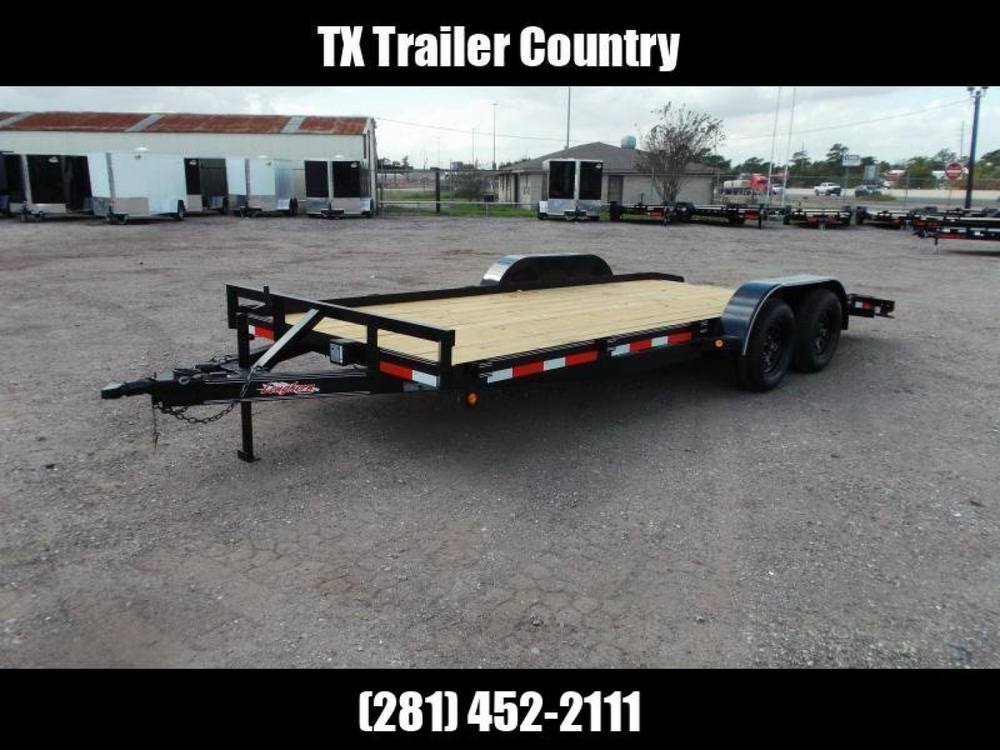 New 2025 LONGHORN TRAILERS 83x18 7K Car Hauler Trailer / Race Car Trailer / 2ft Dovetail / 5ft Ramps / Brakes