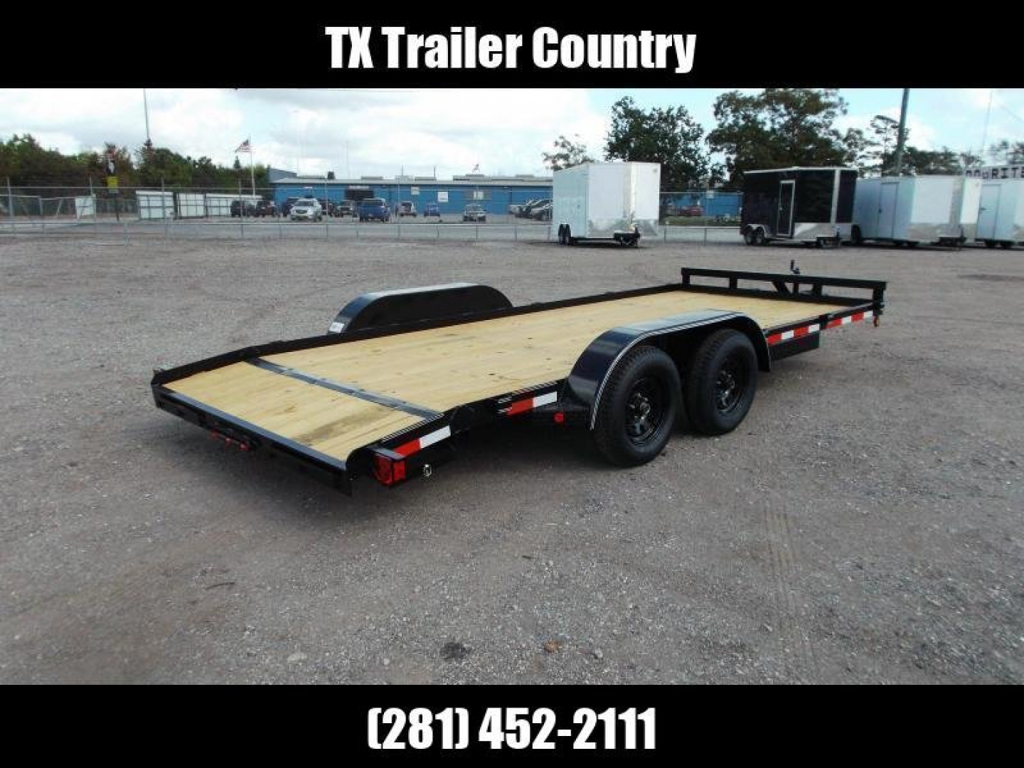 New 2025 LONGHORN TRAILERS 83x18 7K Car Hauler Trailer / Race Car Trailer / 2ft Dovetail / 5ft Ramps / Brakes