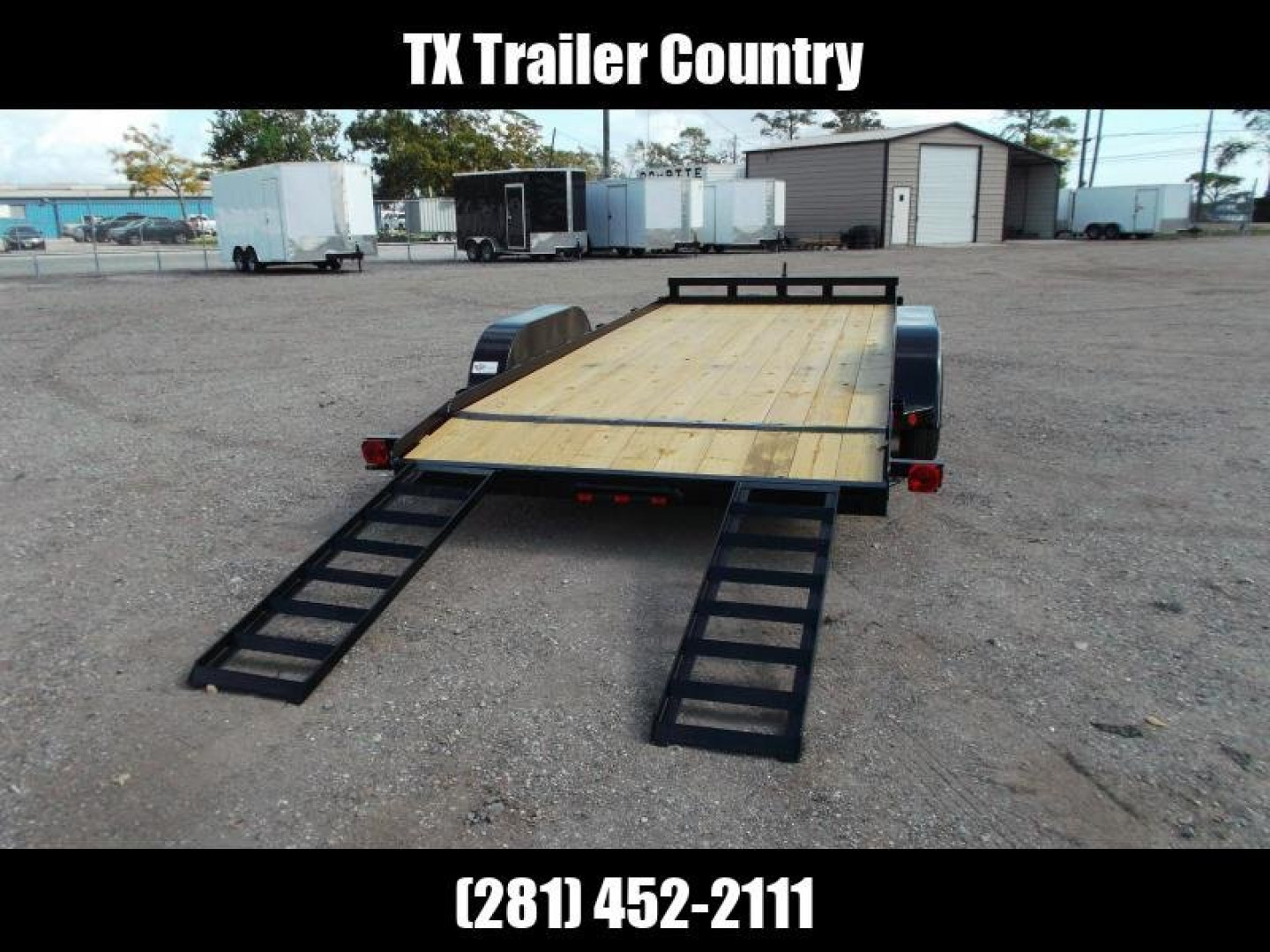 New 2025 LONGHORN TRAILERS 83x18 7K Car Hauler Trailer / Race Car Trailer / 2ft Dovetail / 5ft Ramps / Brakes