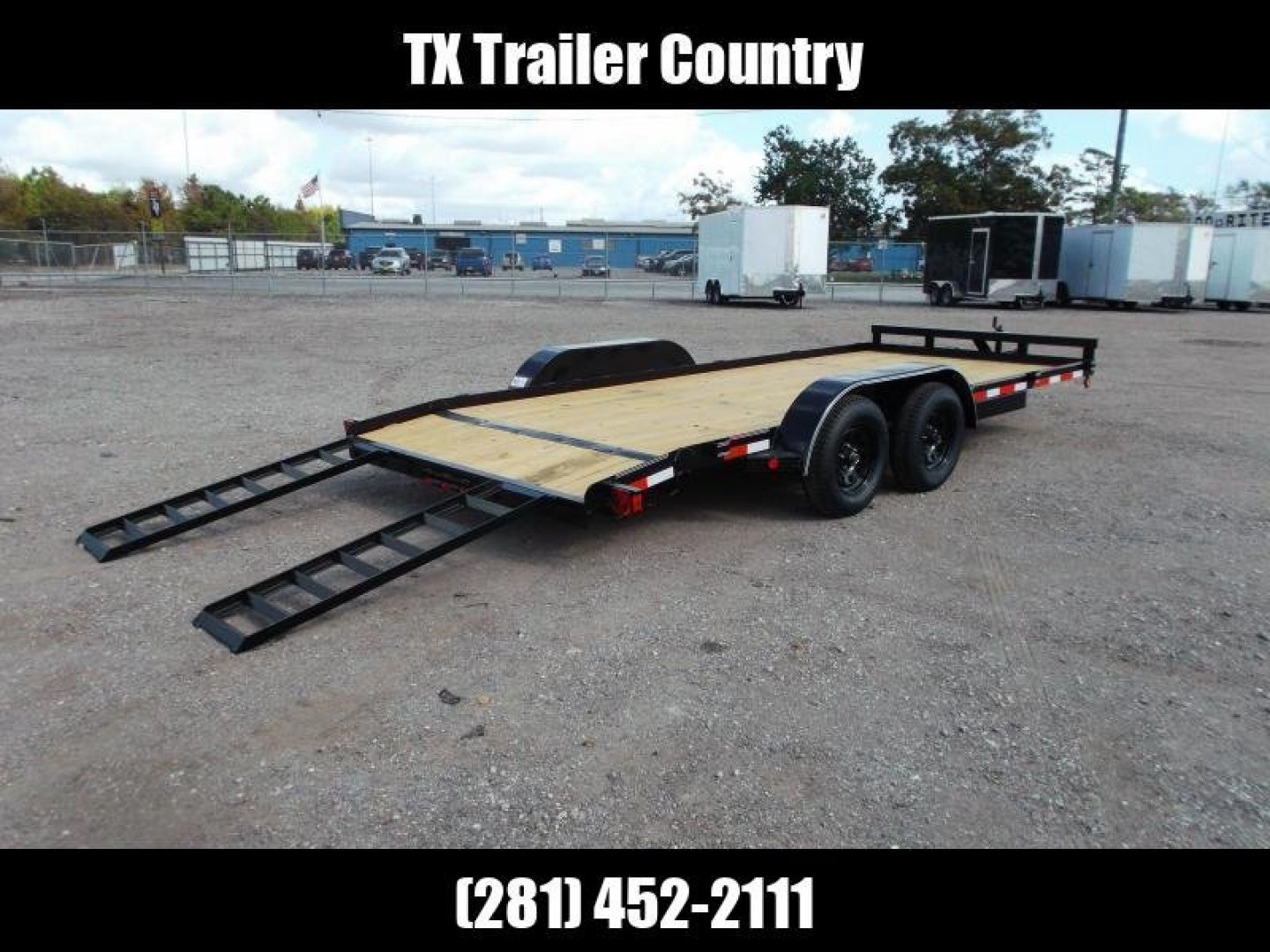New 2025 LONGHORN TRAILERS 83x18 7K Car Hauler Trailer / Race Car Trailer / 2ft Dovetail / 5ft Ramps / Brakes