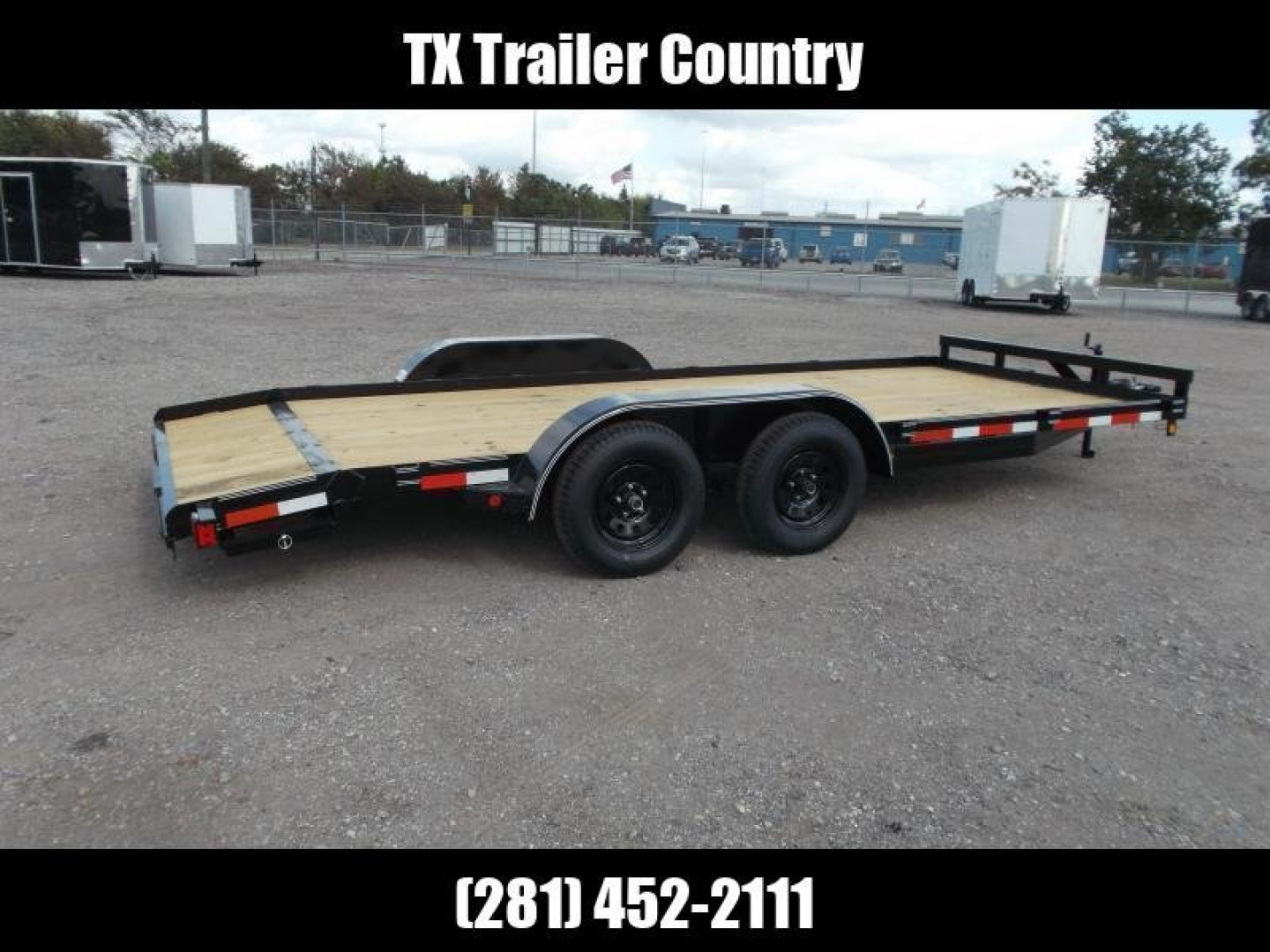 New 2025 LONGHORN TRAILERS 83x18 7K Car Hauler Trailer / Race Car Trailer / 2ft Dovetail / 5ft Ramps / Brakes
