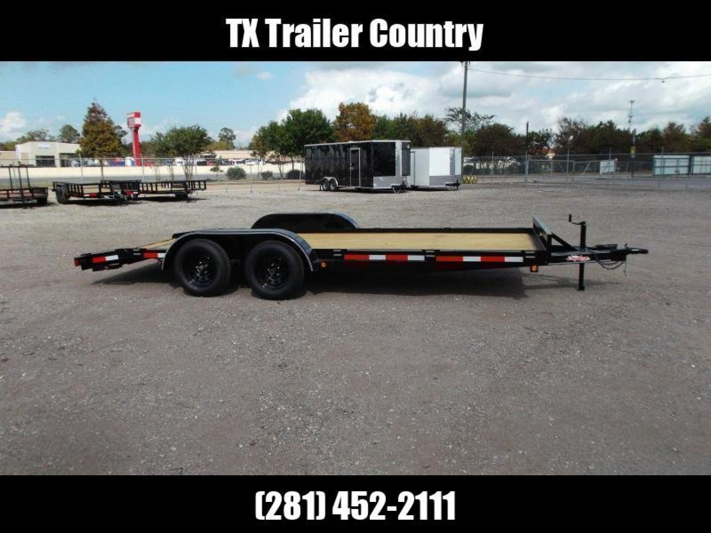 New 2025 LONGHORN TRAILERS 83x18 7K Car Hauler Trailer / Race Car Trailer / 2ft Dovetail / 5ft Ramps / Brakes