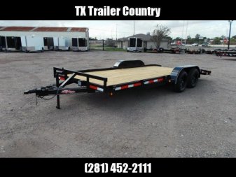New 2025 LONGHORN TRAILERS 83x18 7K Car Hauler Trailer / Race Car Trailer / 2ft Dovetail / 5ft Ramps / Brakes