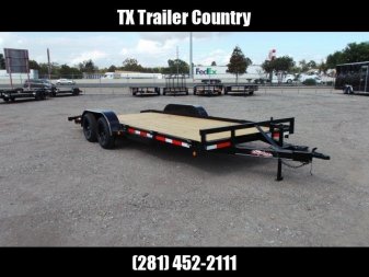 New 2025 LONGHORN TRAILERS 83x18 7K Car Hauler Trailer / Race Car Trailer / 2ft Dovetail / 5ft Ramps / Brakes