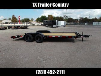 New 2025 LONGHORN TRAILERS 83x18 7K Car Hauler Trailer / Race Car Trailer / 2ft Dovetail / 5ft Ramps / Brakes