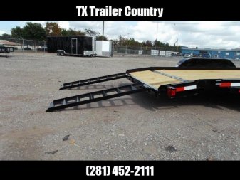 New 2025 LONGHORN TRAILERS 83x18 7K Car Hauler Trailer / Race Car Trailer / 2ft Dovetail / 5ft Ramps / Brakes
