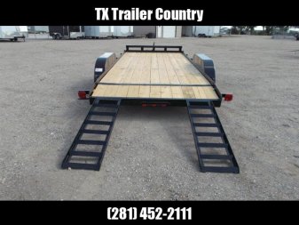 New 2025 LONGHORN TRAILERS 83x18 7K Car Hauler Trailer / Race Car Trailer / 2ft Dovetail / 5ft Ramps / Brakes