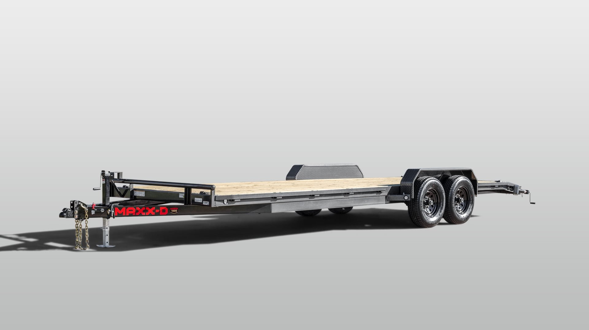 New 2025 MAXXD 83X24 10K C5X Car Hauler / Racing Trailer / Flatbed Trailer / 5200# Axles / Powder Coated / Dovetail / LEDs / 5ft Stow Away C-Channel Ramps