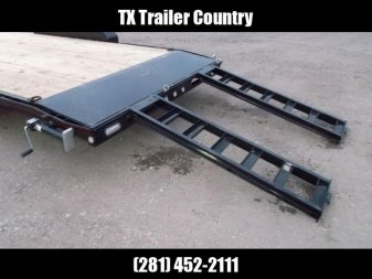 New 2025 MAXXD 83X24 10K C5X Car Hauler / Racing Trailer / Flatbed Trailer / 5200# Axles / Powder Coated / Dovetail / LEDs / 5ft Stow Away C-Channel Ramps