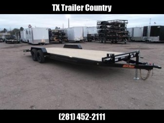 New 2025 MAXXD 83X24 10K C5X Car Hauler / Racing Trailer / Flatbed Trailer / 5200# Axles / Powder Coated / Dovetail / LEDs / 5ft Stow Away C-Channel Ramps