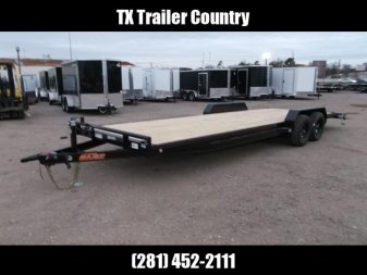 New 2025 MAXXD 83X24 10K C5X Car Hauler / Racing Trailer / Flatbed Trailer / 5200# Axles / Powder Coated / Dovetail / LEDs / 5ft Stow Away C-Channel Ramps
