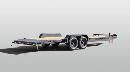 New 2025 MAXXD 83X24 10K C5X Car Hauler / Racing Trailer / Flatbed Trailer / 5200# Axles / Powder Coated / Dovetail / LEDs / 5ft Stow Away C-Channel Ramps