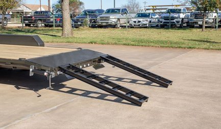 New 2025 MAXXD 83X24 10K C5X Car Hauler / Racing Trailer / Flatbed Trailer / 5200# Axles / Powder Coated / Dovetail / LEDs / 5ft Stow Away C-Channel Ramps