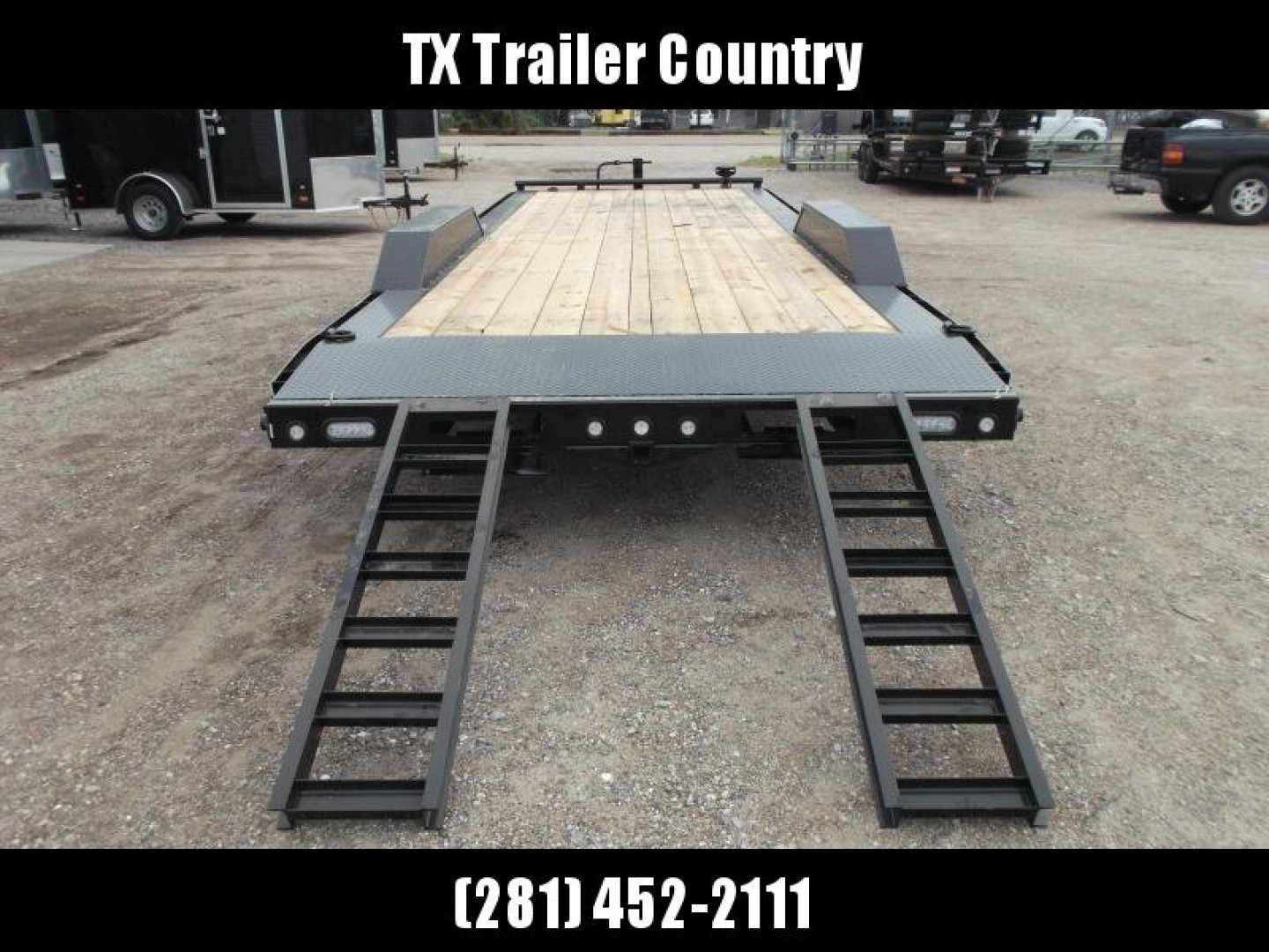 New 2025 Maxxd 102x24 10K H5X Car Hauler / Flatbed Trailer / Equipment Hauler / Powder Coated / 5200# Axles / Drive Over Fenders / 5ft Stow Away C-Channel Ramps