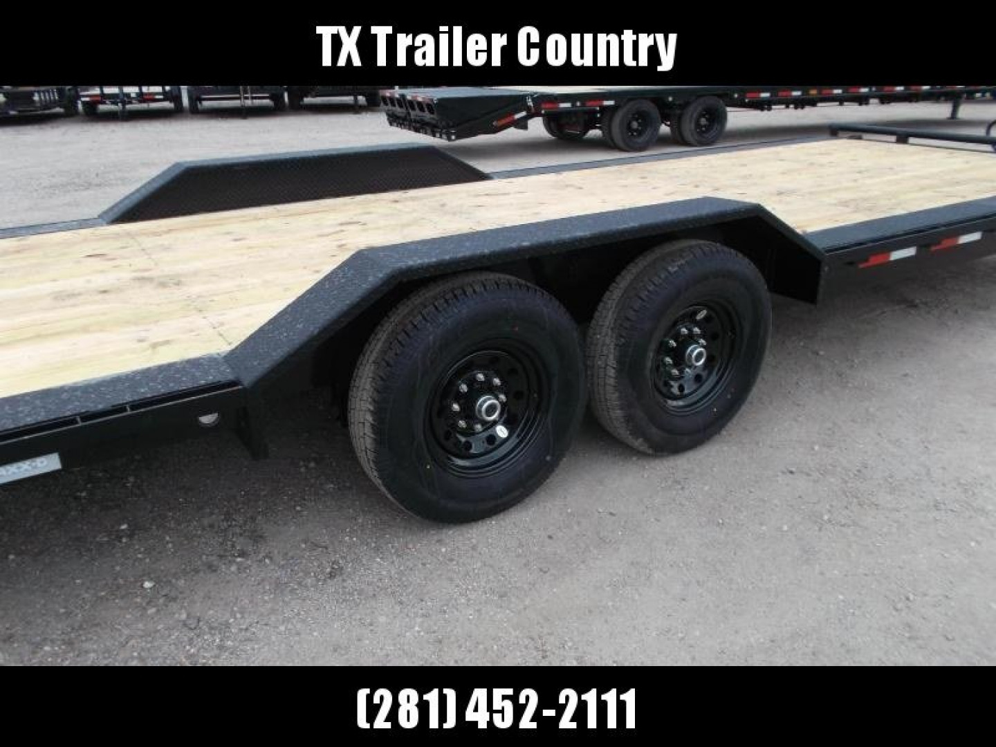 New 2025 Maxxd 102x24 10K H5X Car Hauler / Flatbed Trailer / Equipment Hauler / Powder Coated / 5200# Axles / Drive Over Fenders / 5ft Stow Away C-Channel Ramps