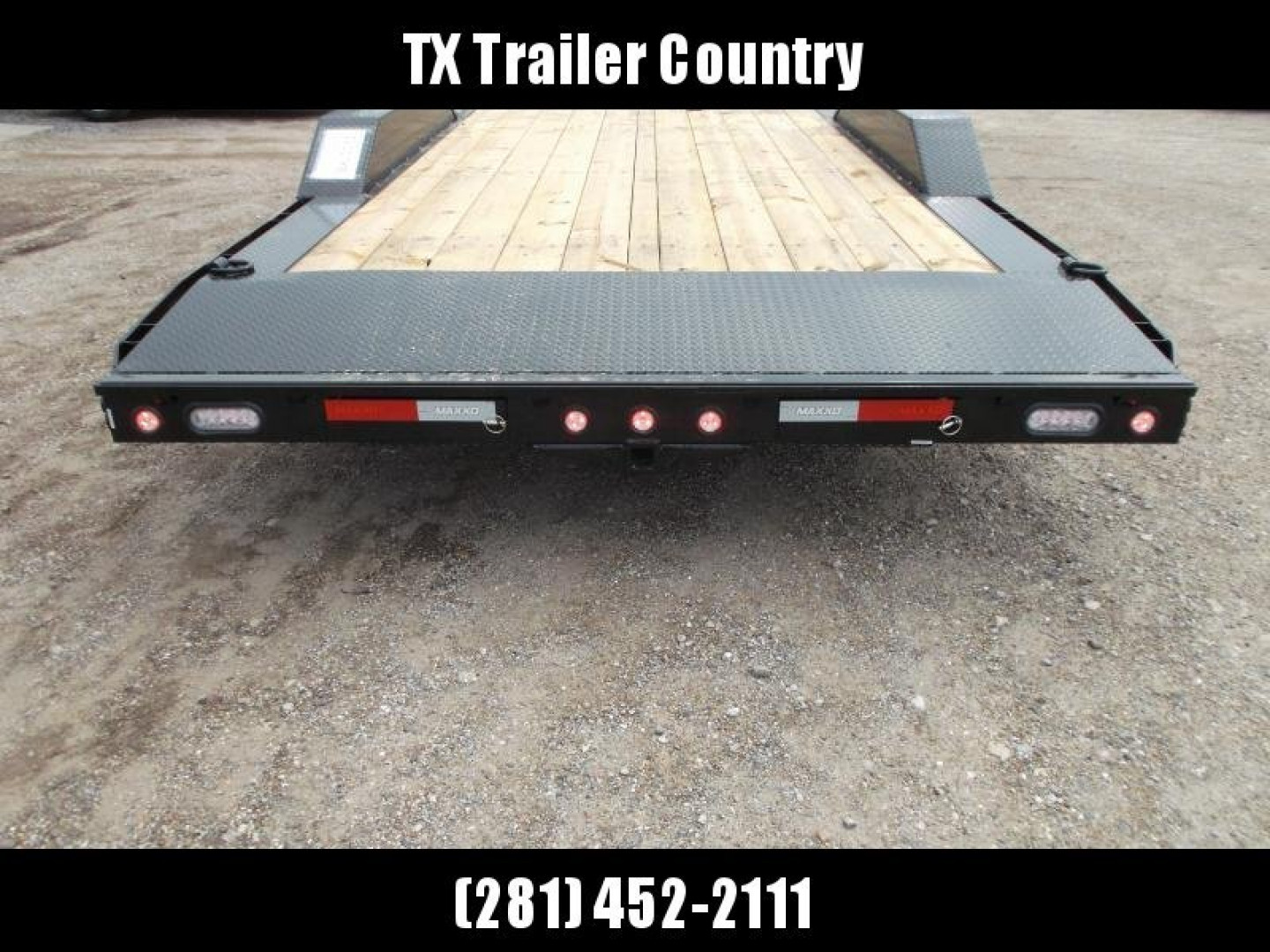 New 2025 Maxxd 102x24 10K H5X Car Hauler / Flatbed Trailer / Equipment Hauler / Powder Coated / 5200# Axles / Drive Over Fenders / 5ft Stow Away C-Channel Ramps