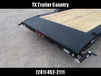 New 2025 Maxxd 102x24 10K H5X Car Hauler / Flatbed Trailer / Equipment Hauler / Powder Coated / 5200# Axles / Drive Over Fenders / 5ft Stow Away C-Channel Ramps