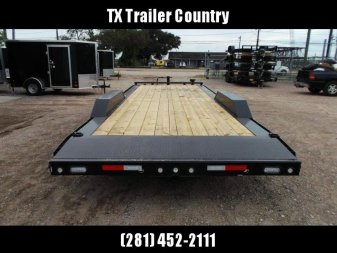 New 2025 Maxxd 102x24 10K H5X Car Hauler / Flatbed Trailer / Equipment Hauler / Powder Coated / 5200# Axles / Drive Over Fenders / 5ft Stow Away C-Channel Ramps