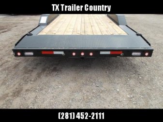 New 2025 Maxxd 102x24 10K H5X Car Hauler / Flatbed Trailer / Equipment Hauler / Powder Coated / 5200# Axles / Drive Over Fenders / 5ft Stow Away C-Channel Ramps