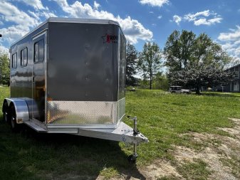 New 2024 Frontier Trailers 2 horse slant Stock / Stock Combo Trailer